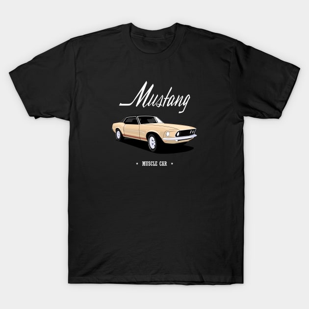 Mustang Classic American Cars T-Shirt by Turbo29